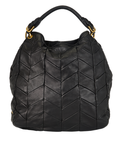 Quilted Chevron Hobo Bag, front view